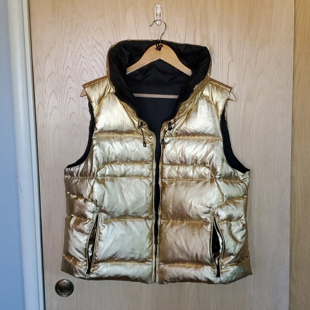 Gold Reversible Vest - Down filled